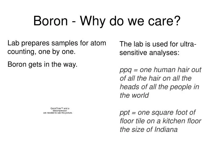 boron why do we care