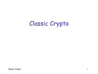 Classic Crypto