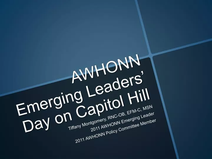 awhonn emerging leaders day on capitol hill