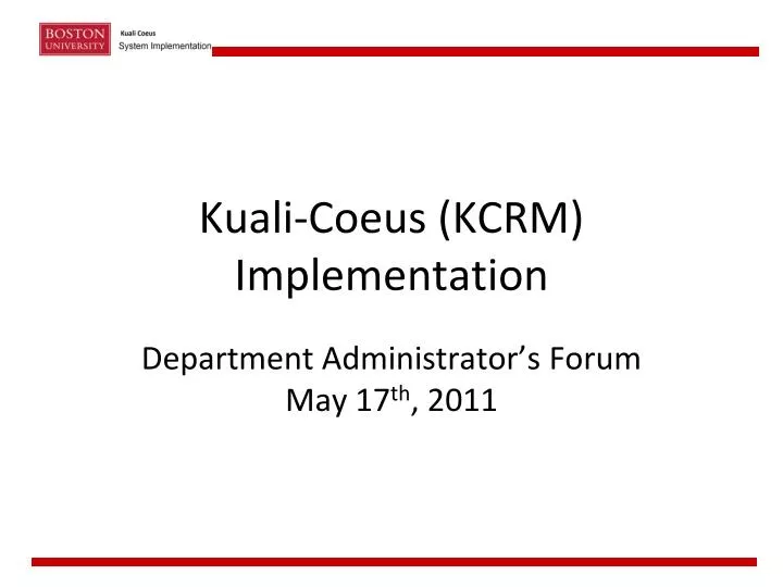 kuali coeus kcrm implementation