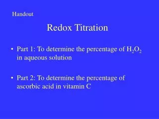 Redox Titration