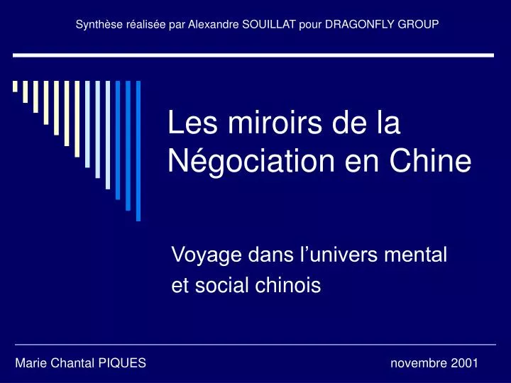 les miroirs de la n gociation en chine