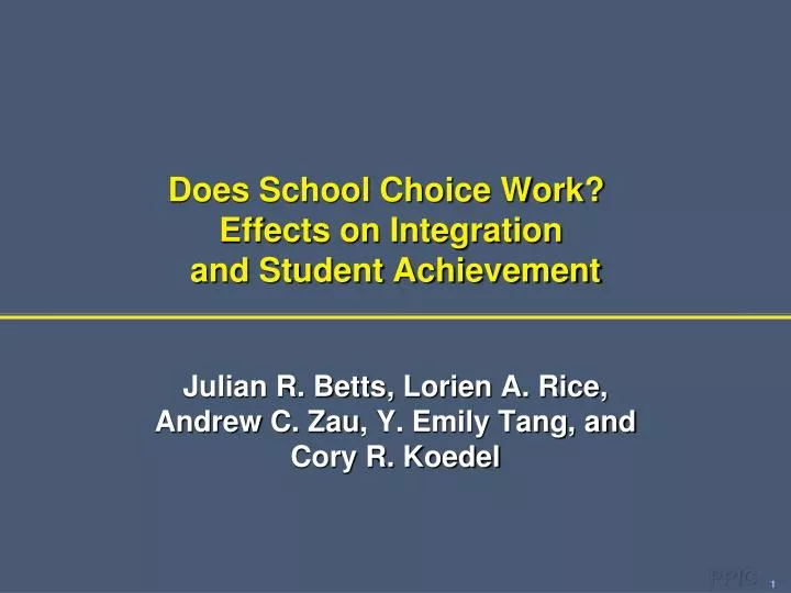 does school choice work effects on integration and student achievement