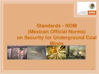 Standards - NOM (Mexican Official Norms) on Security for Underground Coal Mines