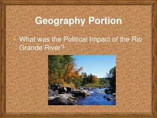 Geography Portion