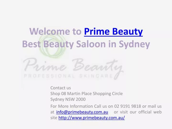 welcome to prime beauty best beauty saloon in sydney