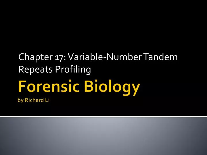 chapter 17 variable number tandem repeats profiling