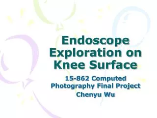 Endoscope Exploration on Knee Surface