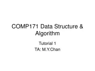 COMP171 Data Structure &amp; Algorithm