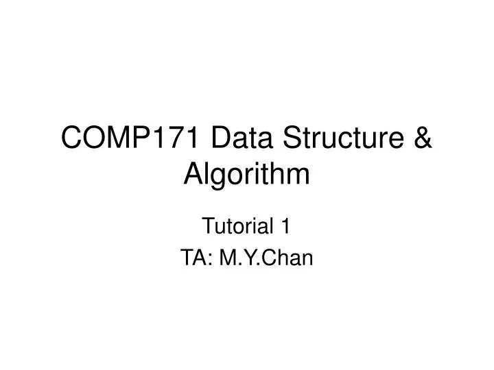 comp171 data structure algorithm