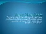 Linear Block Codes - slide 1
