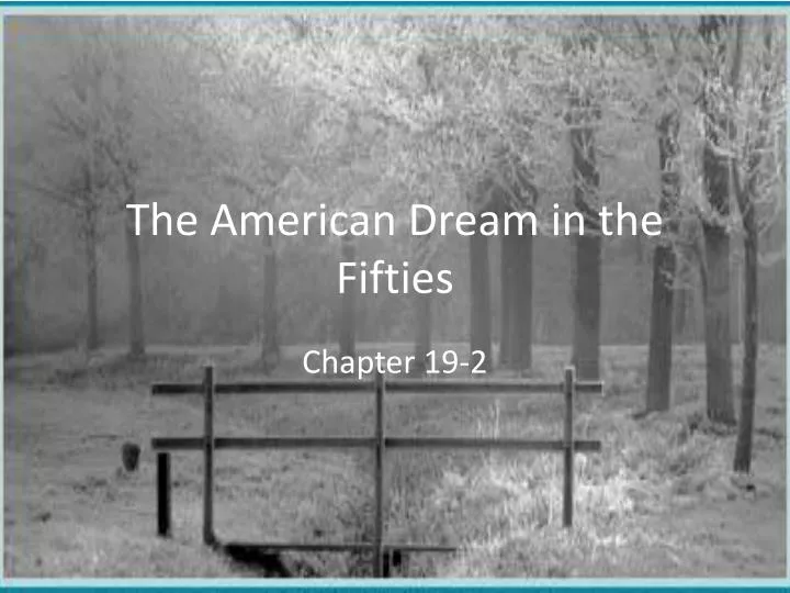the american dream in the fifties