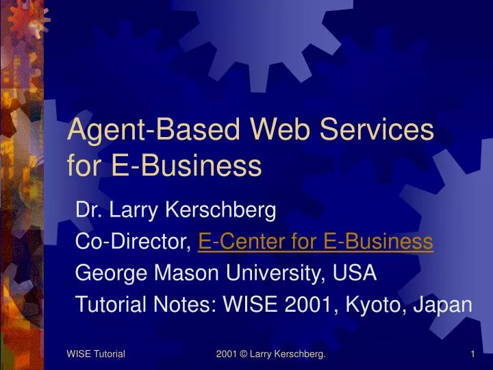 agent based web services for e business