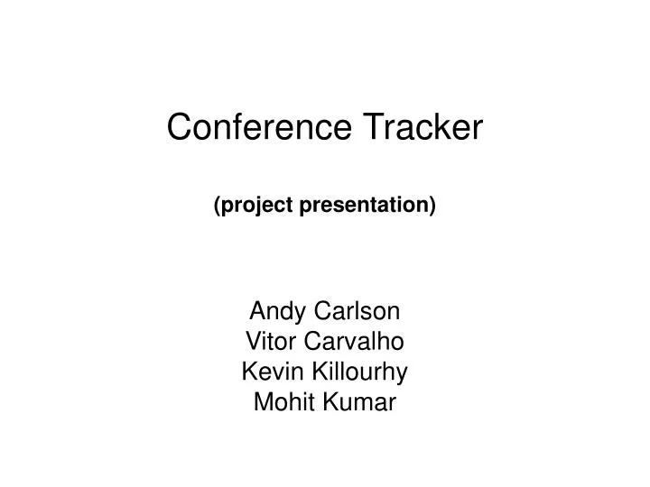 conference tracker project presentation