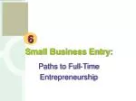 Small Business Entry: Paths to Full-Time Entrepreneurship - slide 1