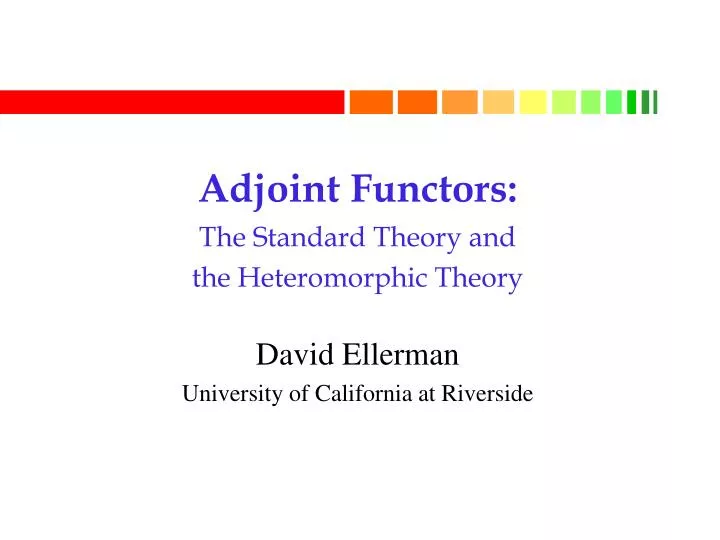 adjoint functors the standard theory and the heteromorphic theory