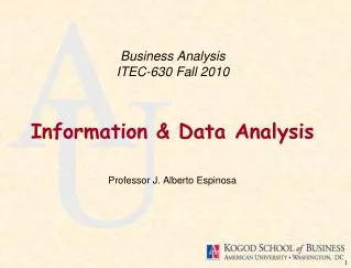 Business Analysis ITEC-630 Fall 2010