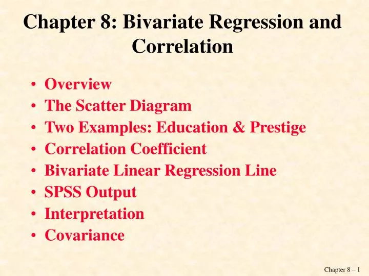 chapter 8 bivariate regression and correlation