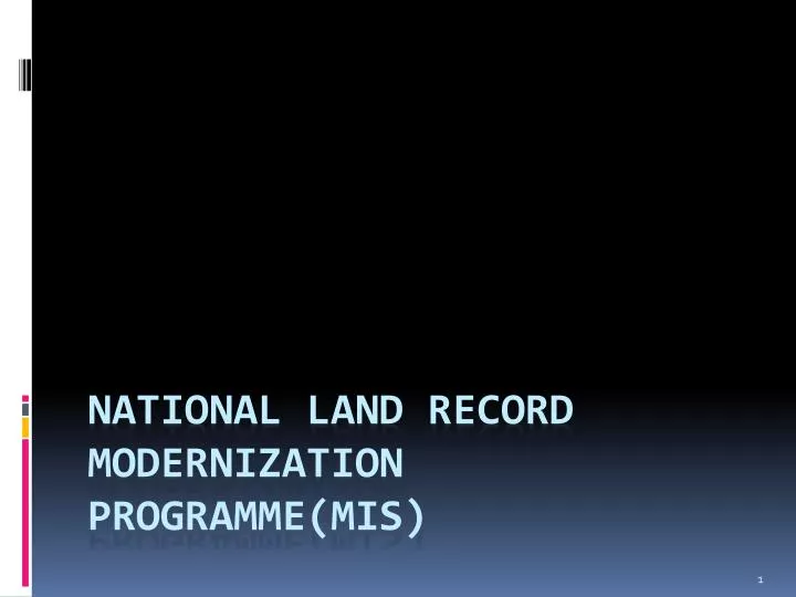 national land record modernization programme mis