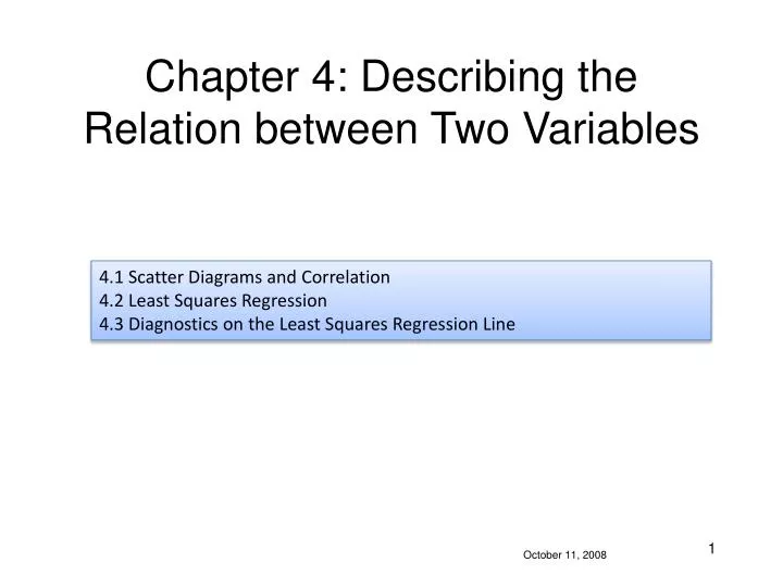 chapter 4 describing the relation between two variables