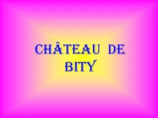 Château de bity