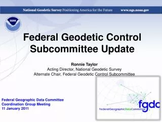 Federal Geodetic Control Subcommittee Update