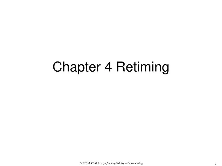 chapter 4 retiming