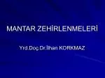 MANTAR ZEHİRLENMELERİ - slide 1