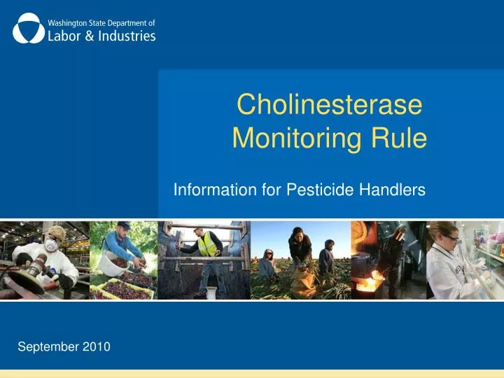 cholinesterase monitoring rule