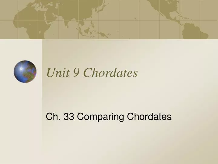 unit 9 chordates