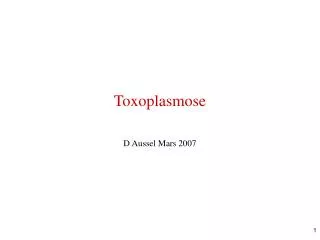 toxoplasmose