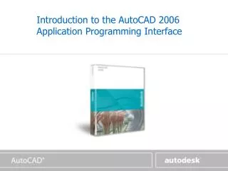 Introduction to the AutoCAD 2006 Application Programming Interface