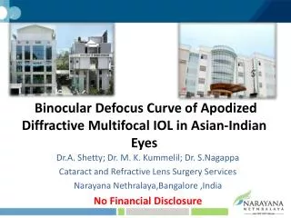 Binocular Defocus Curve of Apodized Diffractive Multifocal IOL in Asian-Indian Eyes