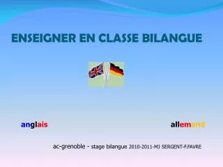 enseigner en classe bilangue