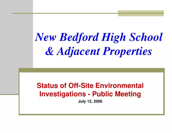 new bedford high school adjacent properties