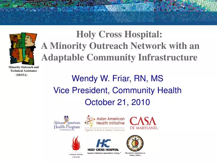 holy cross hospital a minority outreach network with an adaptable community infrastructure