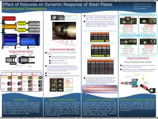 Effect of Polyurea on Dynamic Response of Steel Plates Experimental Investigation