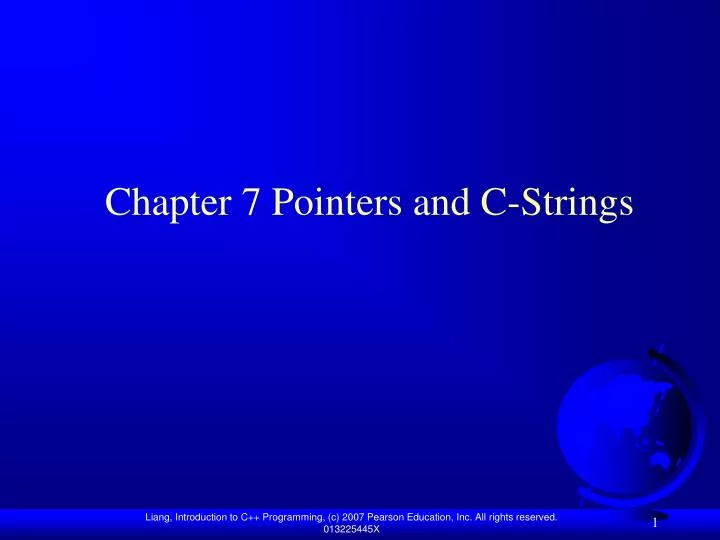 chapter 7 pointers and c strings
