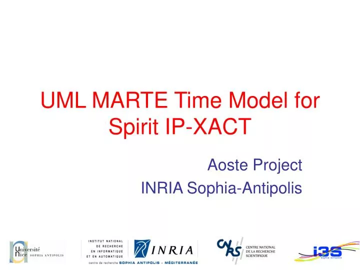 uml marte time model for spirit ip xact