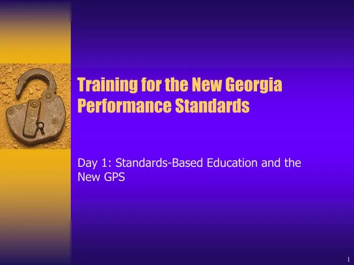 training for the new georgia performance standards