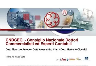 CNDCEC - Consiglio Nazionale Dottori Commercialisti ed Esperti Contabili