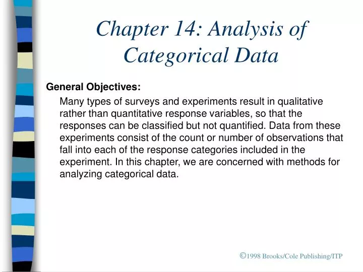 chapter 14 analysis of categorical data