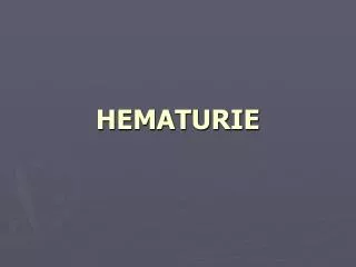 HEMATURIE