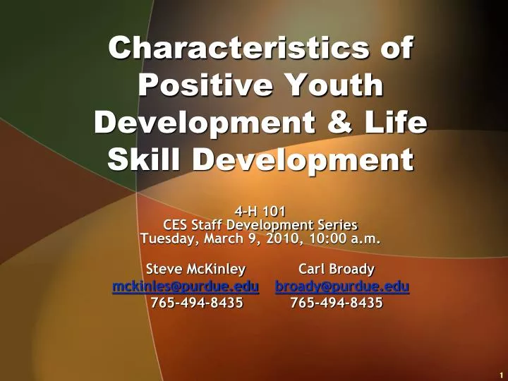 characteristics of positive youth development life skill development