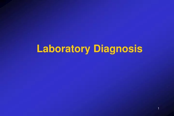 laboratory diagnosis