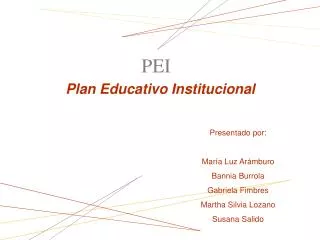 Plan Educativo Institucional