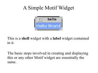 A Simple Motif Widget