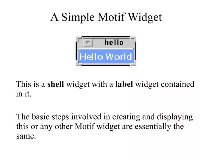 a simple motif widget