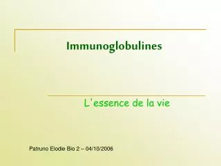 Immunoglobulines
