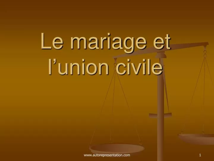 le mariage et l union civile